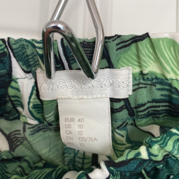 Banana leaf print wide leg pants - Picture 3 of 5